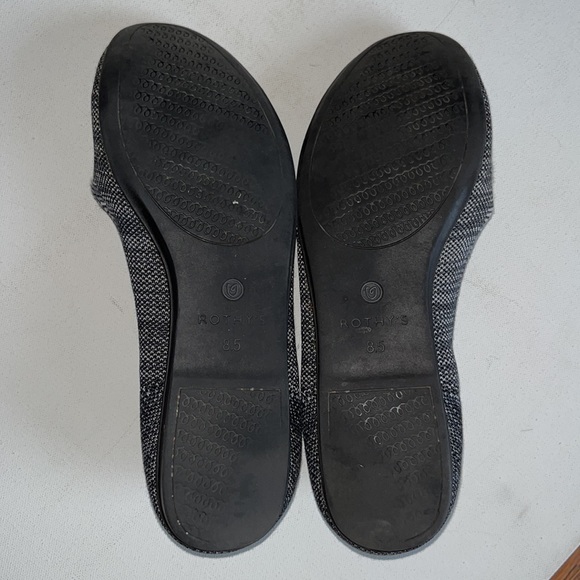 Rothy’s Birdseye Round Toe Flat Marled Black / Grey